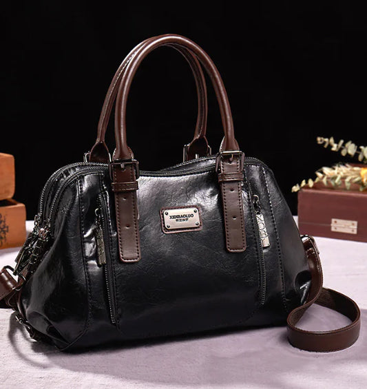 Luxury Fashionable Women's Shoulder Crossbody Bag - Vintage Leather