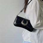 New Released Women's Moon Lock Underarm Shoulder Tote Bag tioandtiashop