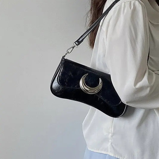 🔥 New released best Niche Women's Moon Lock Underarm Shoulder Bag Tote