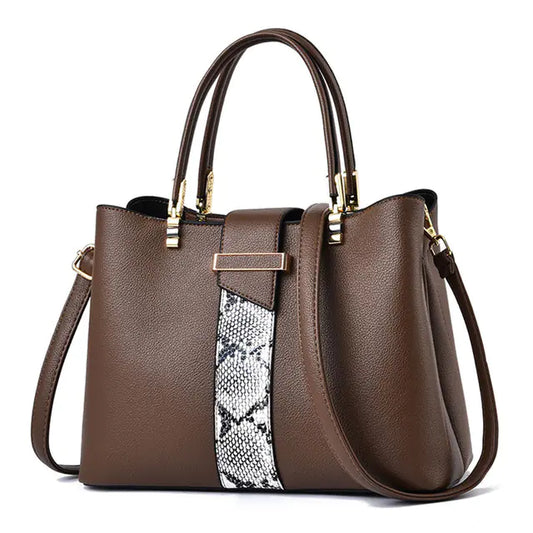 New 👜 2025 Luxury Snake Grain Leather Women's Tote & Crossbody Bag