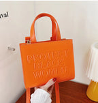 New trendy embossed Women's Simple Tote Bag tioandtiashop