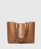 New Women's Leather Large Capacity Tote Bag tioandtiashop