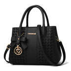New Released Embroidered Bow Handbag Casual Shoulder Tote Bag tioandtiashop