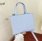 New trendy embossed Women's Simple Tote Bag tioandtiashop