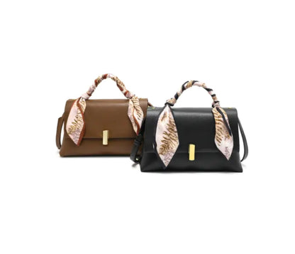 🔥 2025 New released Fashionable Women's Shoulder Bag with Scarf Detail