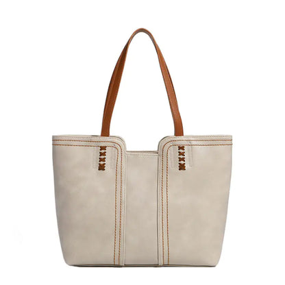 Retro Women's Tote Bag - Large Capacity Commuter Handbag