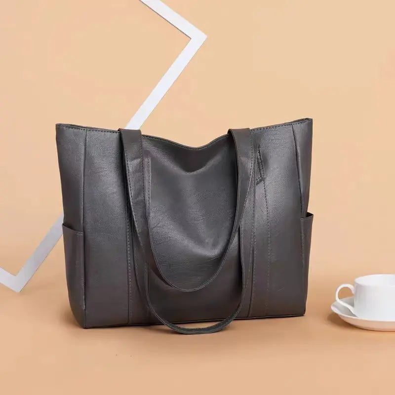 2025 Women's Large Capacity Tote Bag - Soft Leather