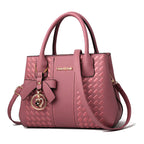 New Released Embroidered Bow Handbag Casual Shoulder Tote Bag tioandtiashop