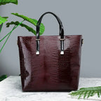 New released Stone Pattern Women's Three Piece Tote Bag Set tioandtiashop