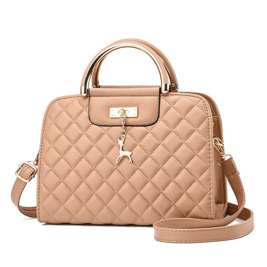 New Fashionable Women's PU Leather Quilted Shoulder Bag