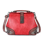 New luxury Women's Retro Crossbody Bag with Rivets and Lock Buckle tioandtiashop