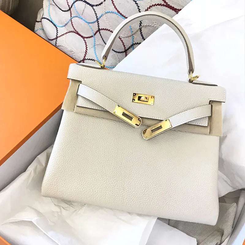 🔥 2026 New Kelly Tote Bag in Togo Leather for Women