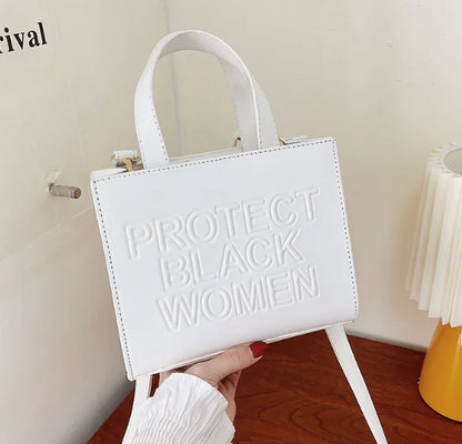 New 2025 Embossed Letters Women's Simple Tote Bag