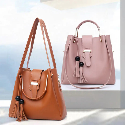 New released Women's Bucket Bag Set - Trendy Tote & Crossbody (3 Pieces)
