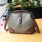 New luxury Women's Retro Crossbody Bag with Rivets and Lock Buckle tioandtiashop