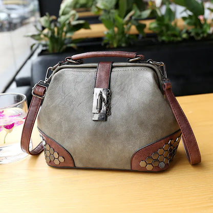 🔥 New luxury Women's Retro Crossbody Bag with Rivets and Lock Buckle