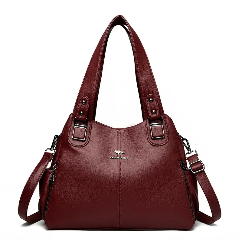 Luxury mid size Tote Bag for Women - Vintage PU Leather