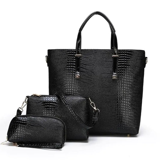 🔥 New released 2025 Stone Pattern Women's Three-Piece Tote Bag Set