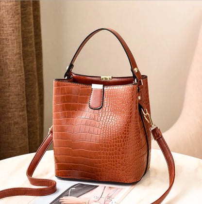 New released 2025 Fashion Casual Women’s Crocodile Bucket Bag