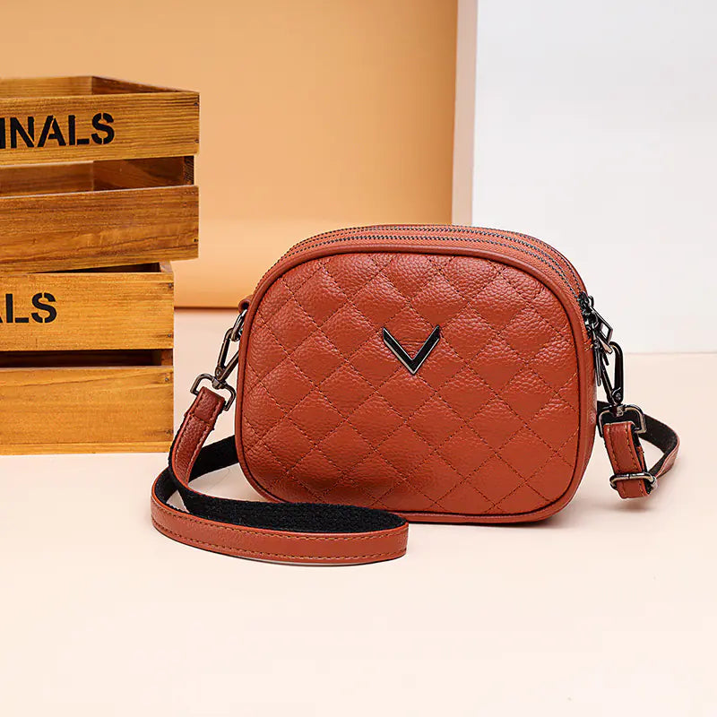 🔥 2025 Fashionable Genuine Leather Round Shoulder Bag