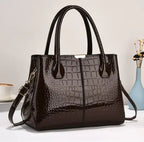 New Fashion Women's Crocodile Tote Shoulder Bag tioandtiashop