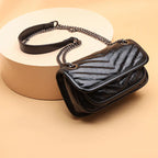 New Fashionable Women's Leather Shoulder Bag with Chain tioandtiashop