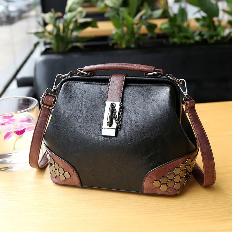 🔥 New luxury Women's Retro Crossbody Bag with Rivets and Lock Buckle