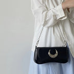 New Released Women's Moon Lock Underarm Shoulder Tote Bag tioandtiashop