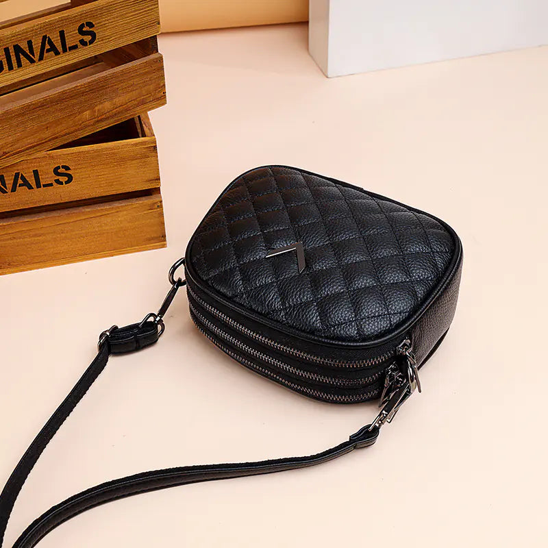 🔥 2025 Fashionable Genuine Leather Round Shoulder Bag