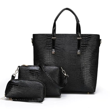 🔥 New released 2025 Stone Pattern Women's Three-Piece Tote Bag Set