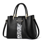 New Luxury Snake Grain Leather Women's Tote and Crossbody Bag tioandtiashop