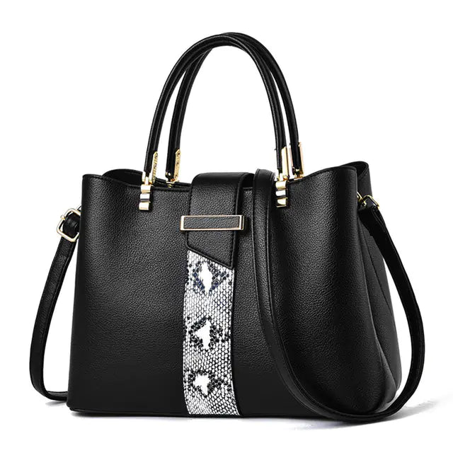 New 👜 2025 Luxury Snake Grain Leather Women's Tote & Crossbody Bag