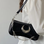 New Released Women's Moon Lock Underarm Shoulder Tote Bag tioandtiashop