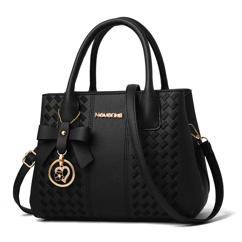 🔥 New 2025 Embroidered Bow Handbag - Casual Shoulder Tote Bag
