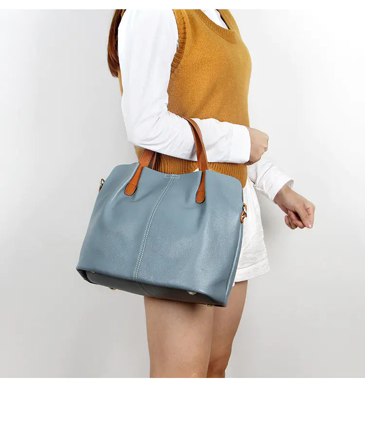 👜 Genuine Leather Women's Shoulder Crossbody Tote Bag