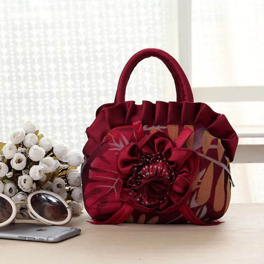 Women’s Floral Mini Clutch Bag with Key Coin Purse