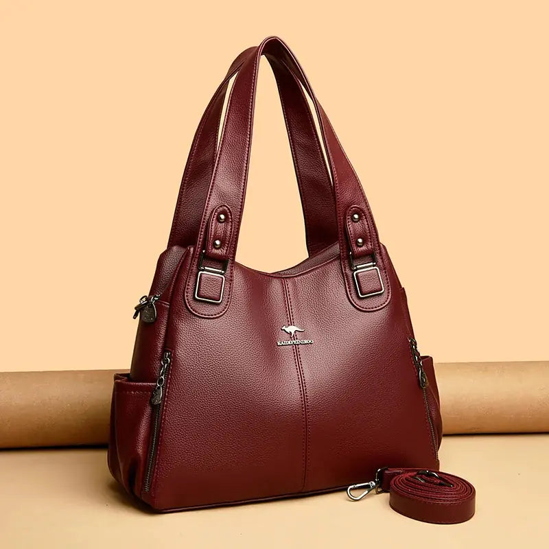 Luxury mid size Tote Bag for Women - Vintage PU Leather