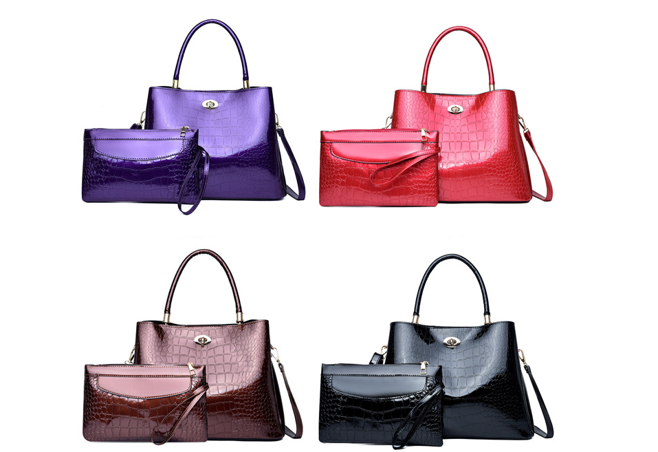 Chic New Women's Shoulder Handbag in Patent Leather tioandtiashop