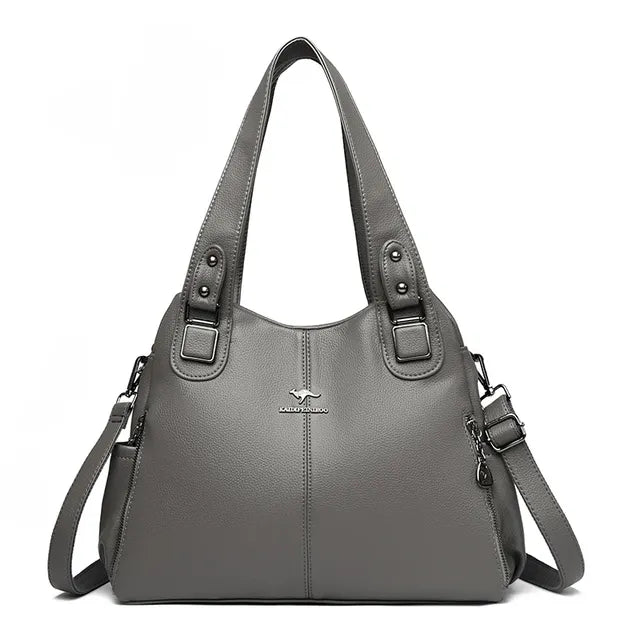 Luxury mid size Tote Bag for Women - Vintage PU Leather