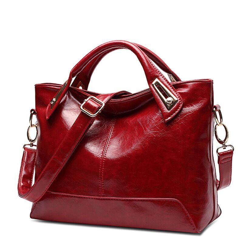 Minimalist Leather Shoulder Bag for Women tioandtiashop