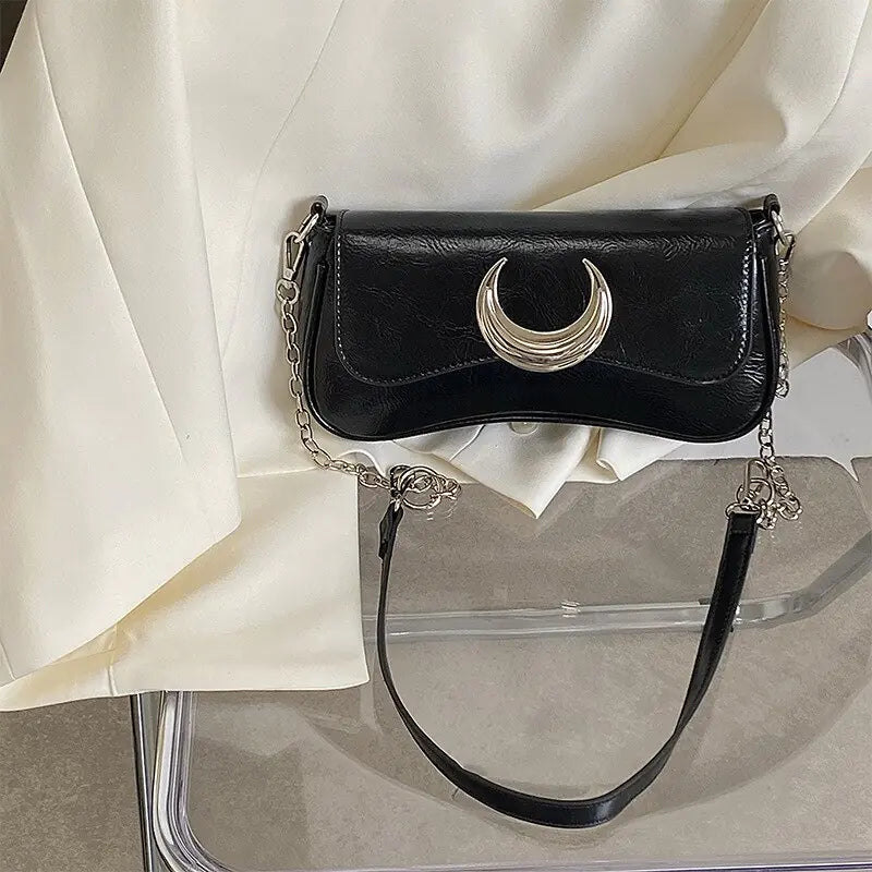 🔥 New released best Niche Women's Moon Lock Underarm Shoulder Bag Tote