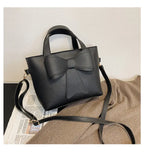 New Retro Women's Crossbody Bucket Bag with Bow Detail tioandtiashop