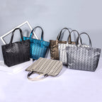 New 2027 Prereased women's New Large Capacity PU Tote Bag tioandtiashop