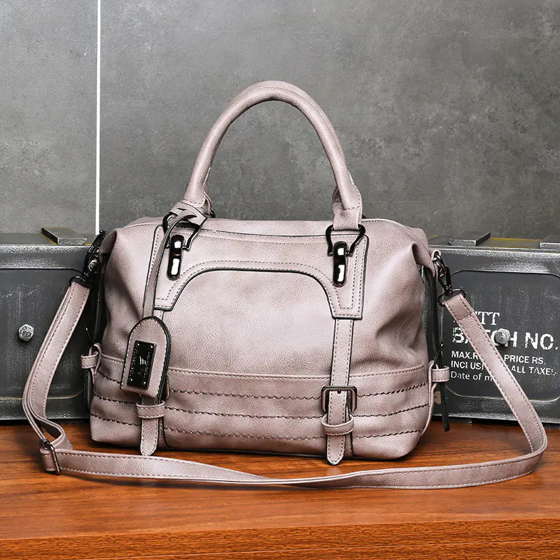 New Women's Oil Wax Leather Tote Bag - Fashion & Style