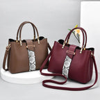 New Luxury Snake Grain Leather Women's Tote and Crossbody Bag tioandtiashop