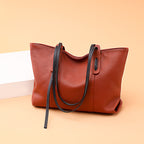 New Released Women's Large Capacity Leather Tote Bag tioandtiashop