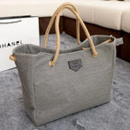 New released Canvas Tote Bag, Large Capacity Handheld Bag tioandtiashop