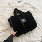 New Released Rare Faux Fur Women's Tote Bag, Winter and summer Trend Handbag tioandtiashop