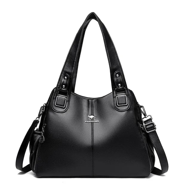 Luxury mid size Tote Bag for Women - Vintage PU Leather