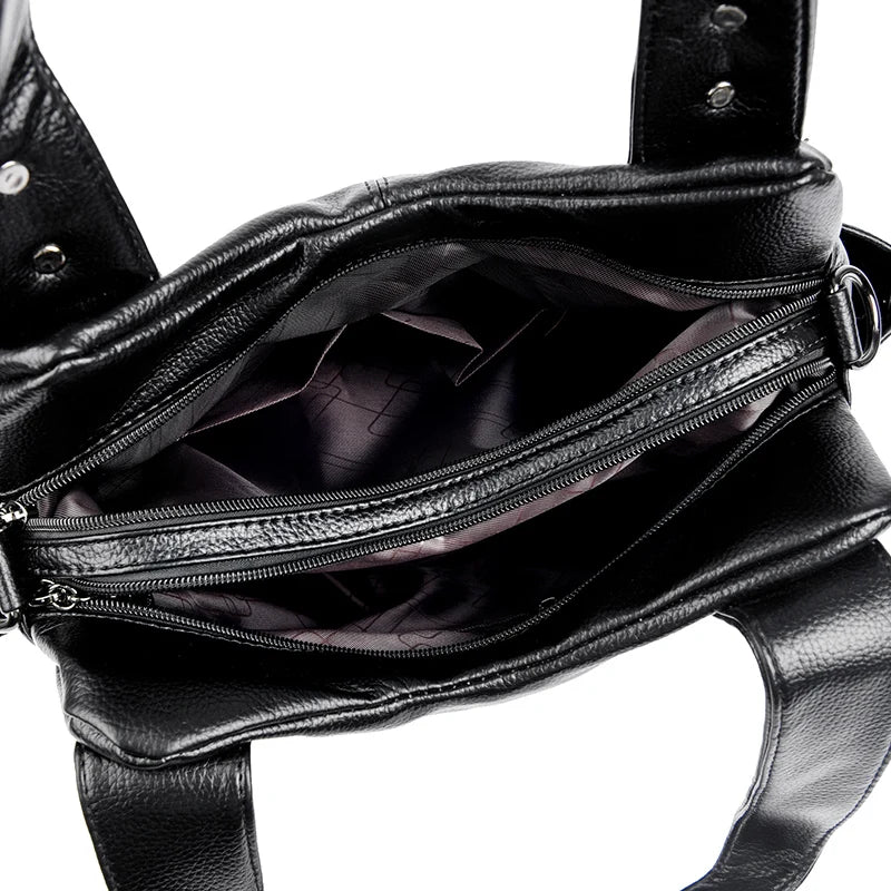 Luxury mid size Tote Bag for Women - Vintage PU Leather